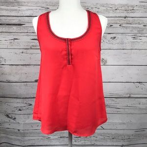 41 Hawthorn- StitchFix, Orange beaded tank, S